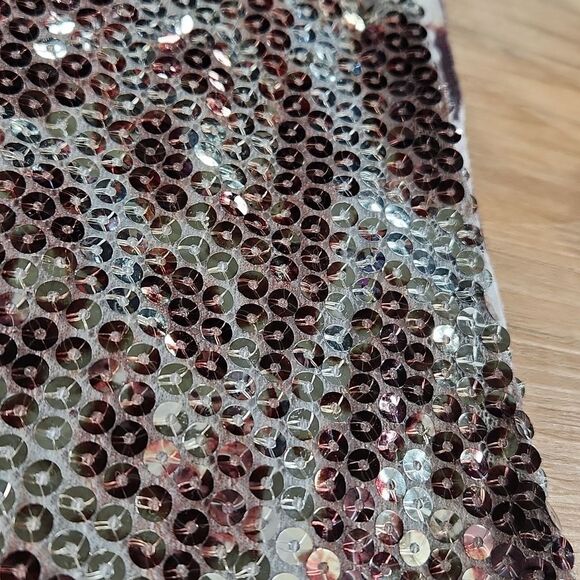 🔹️Cache Brown & Cream Sequined Leopard Burnout Long Sleeve Top Small - Picture 7 of 12